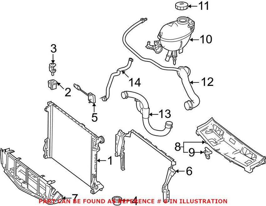 Mercedes Engine Cooling Fan Shroud 2045000155