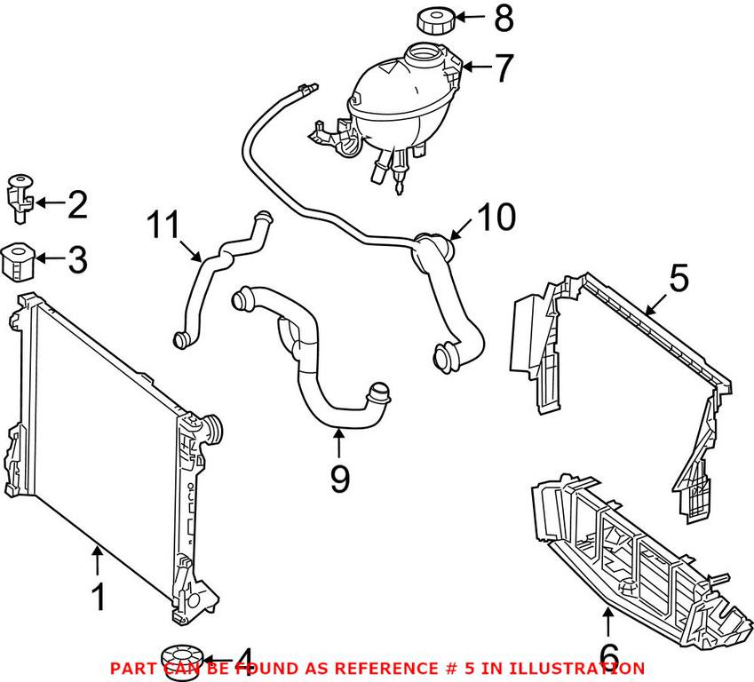 Mercedes Engine Cooling Fan Shroud 2045051430