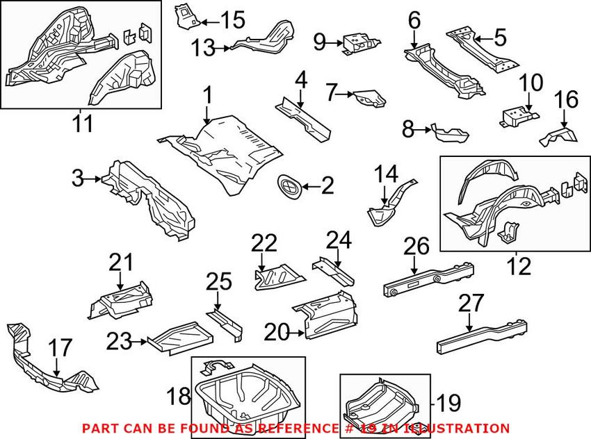 Mercedes Spare Tire Storage Container 2046900107