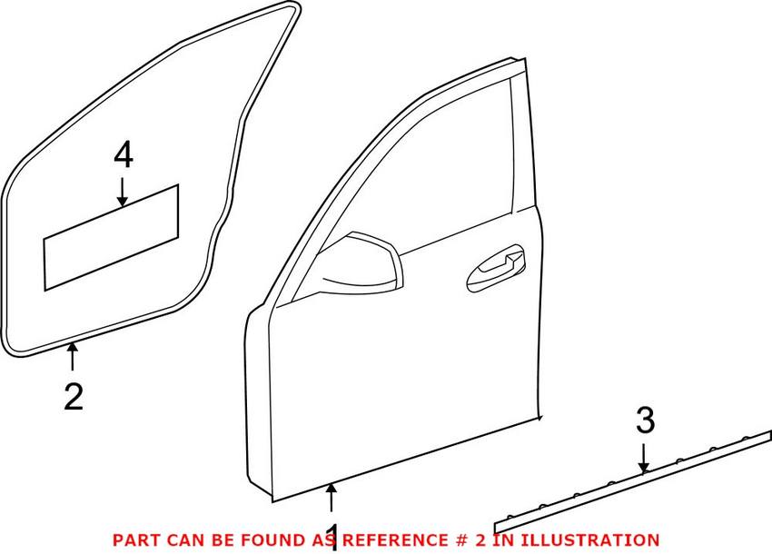 Mercedes Door Seal - Front (Driver Side) 2047271187