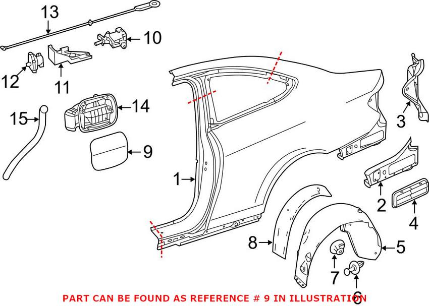 Mercedes Fuel Door 2047570506