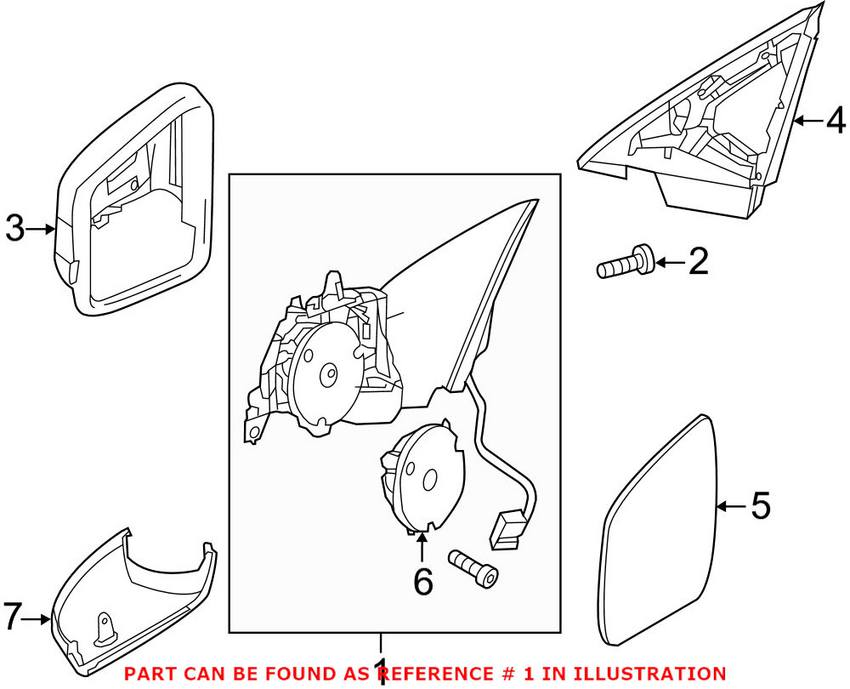 Mercedes Side Mirror Frame - Passenger Side 2048102276