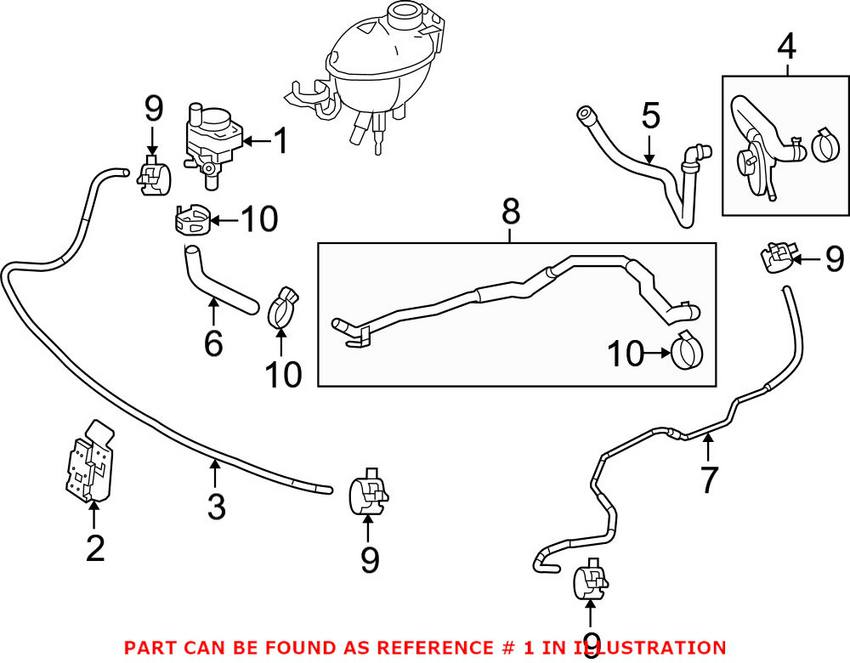 Mercedes Engine Auxiliary Water Pump 2048350264