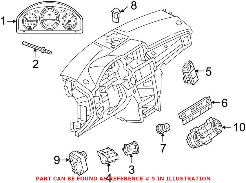 Mercedes Hazard Warning Switch 20487039589107