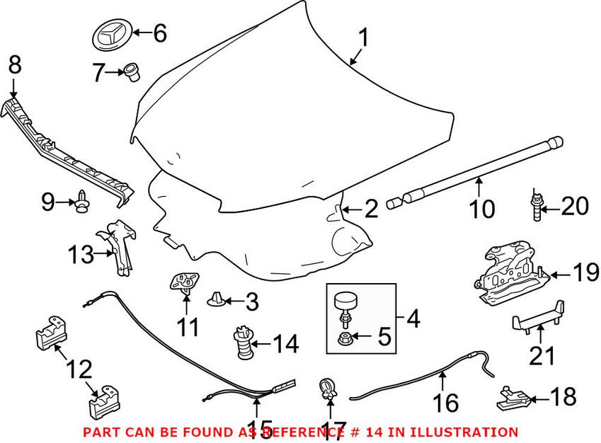 Mercedes Hood Spring 2048800127