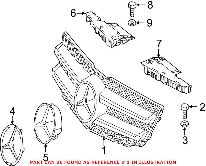 Grille - Front Upper (With Off Road Package)