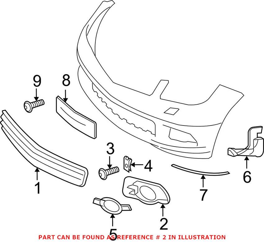 Mercedes Foglight Grille - Front Passenger Side 2048850353