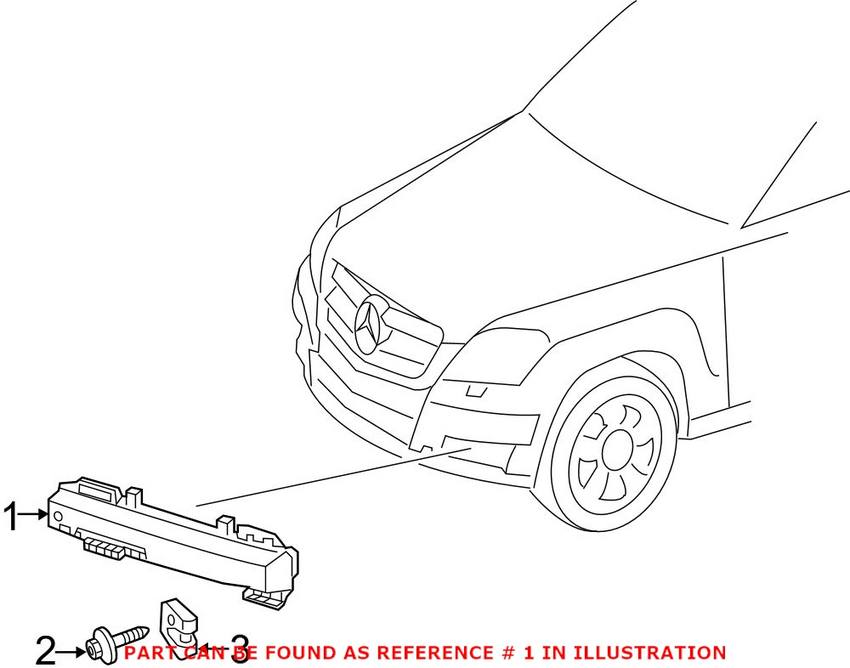 Mercedes Daytime Running Light - Passenger Side (LED) 2049065501