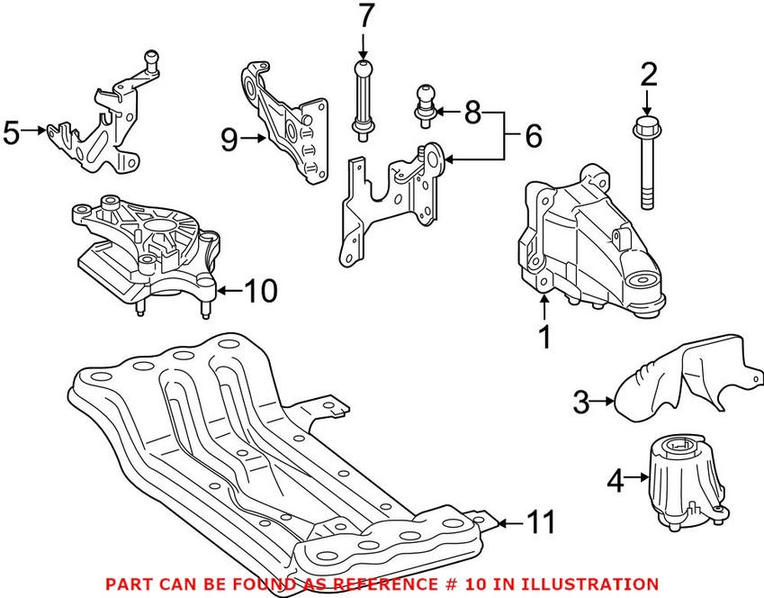 Mercedes Automatic Transmission Mount 2052402500