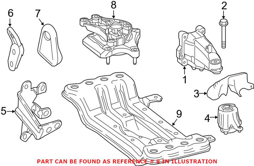 Mercedes Transmission Mount 2052404200