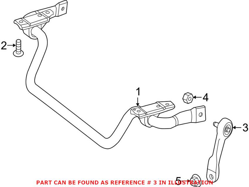 Mercedes Suspension Stabilizer Bar Link - Front Driver Left 2053230717