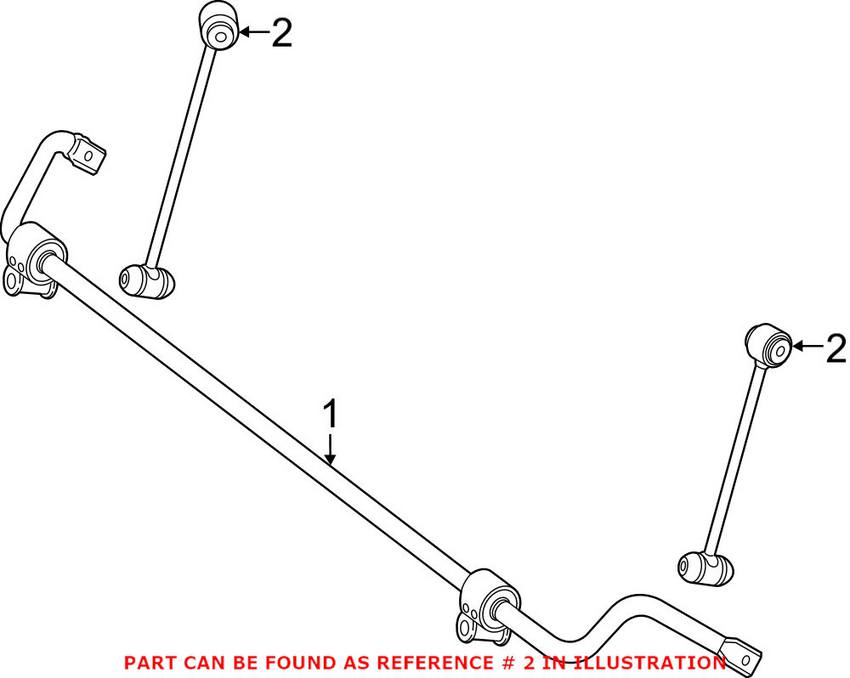 Mercedes Suspension Stabilizer Bar Link - Rear Driver Left 2053260317