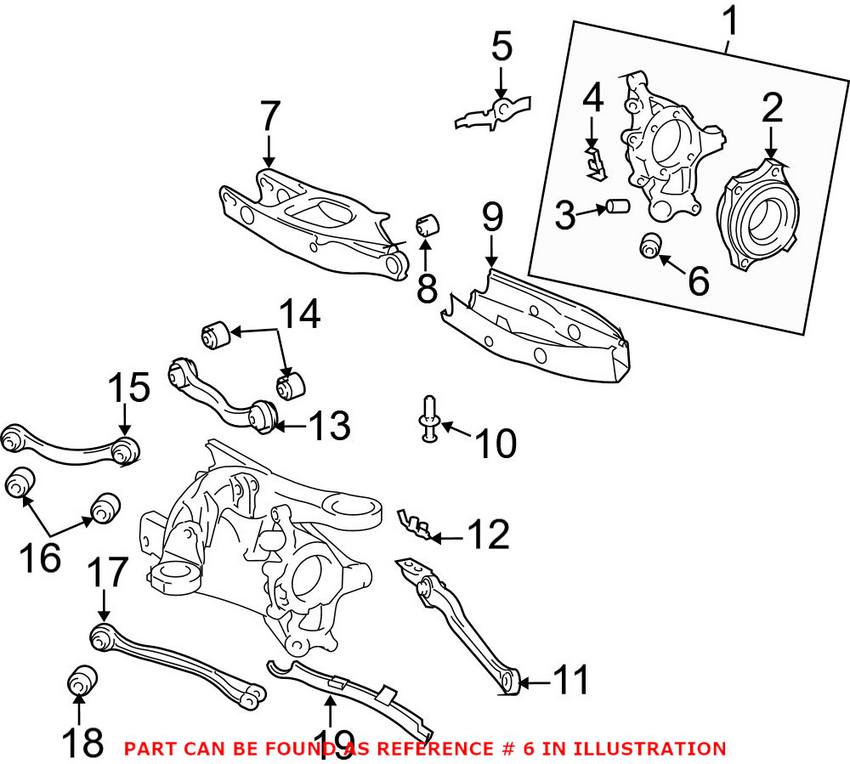 Mercedes Suspension Knuckle Bushing - Rear 2053520508