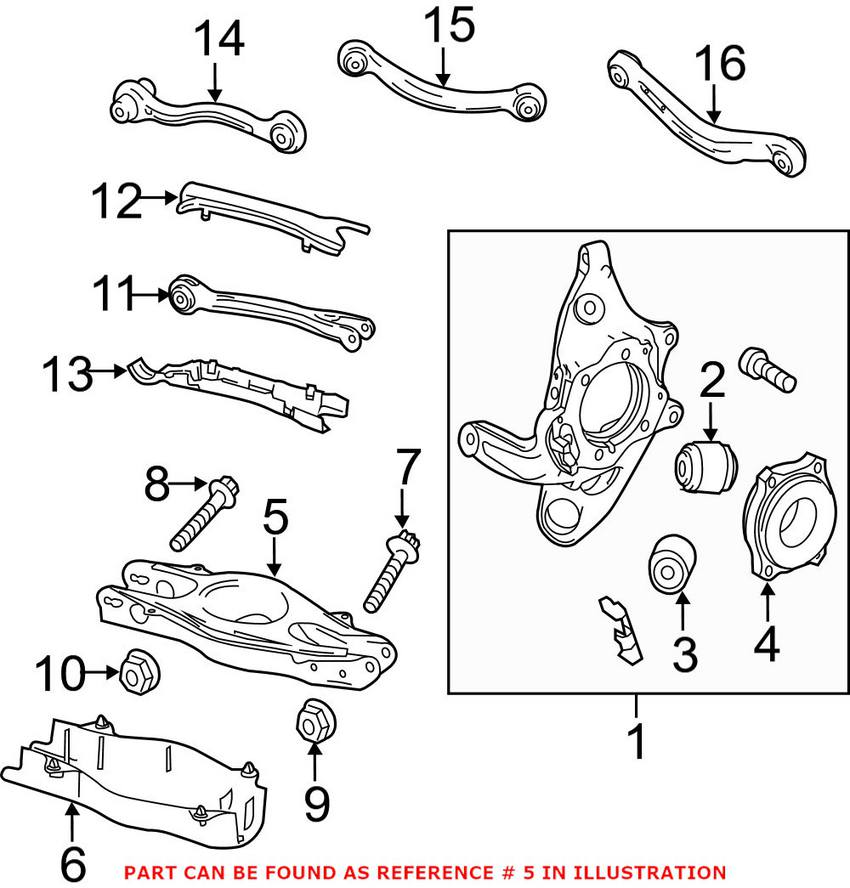 Mercedes Suspension Control Arm - Rear Lower 2053522000