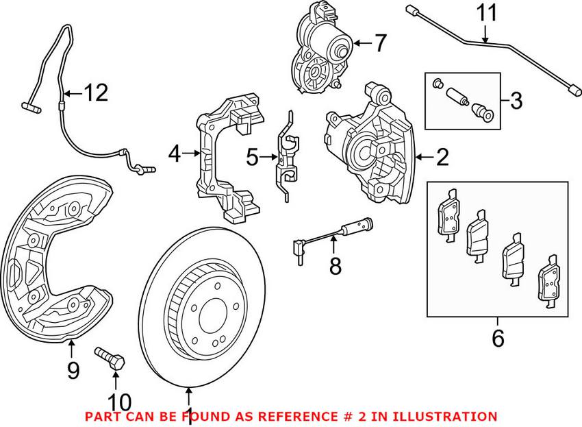 Mercedes Disc Brake Caliper - Rear Passenger Side 2054230481