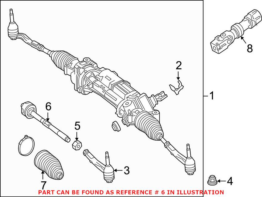 Mercedes Steering Tie Rod End - Inner 2054600405