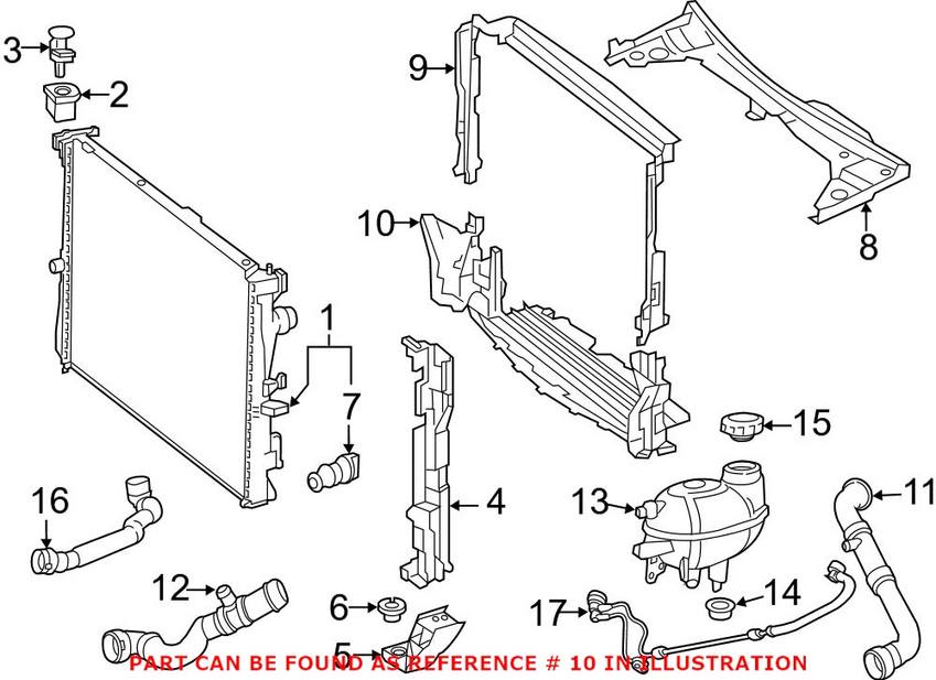 Mercedes Engine Cooling Fan Shroud 2055050730