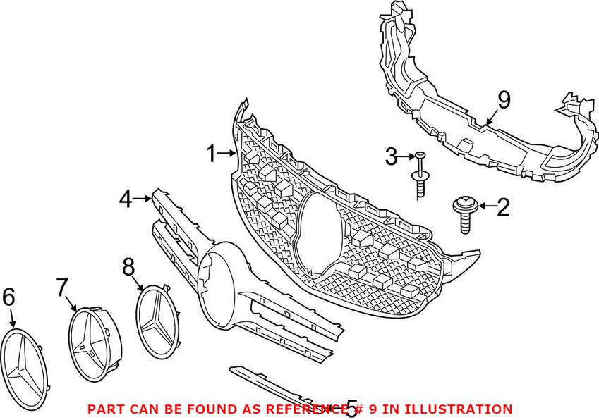 Mercedes Engine Air Intake Hose - Front 2055051930