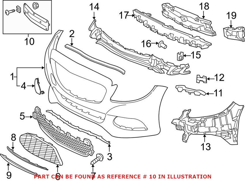 Mercedes License Plate Bracket - Front 2058170278