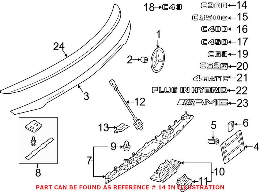 Mercedes Emblem 2058174300