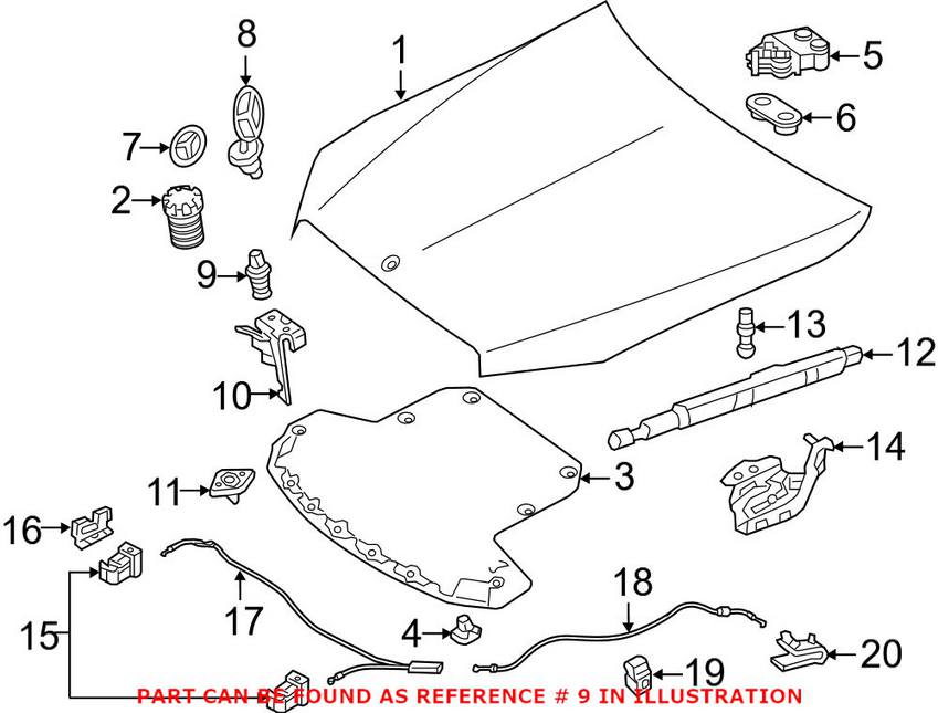 Mercedes Hood Stop Buffer 2058800027