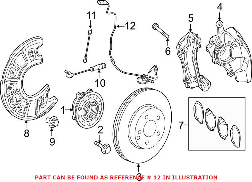 Mercedes ABS Wheel Speed Sensor - Front 2059057609