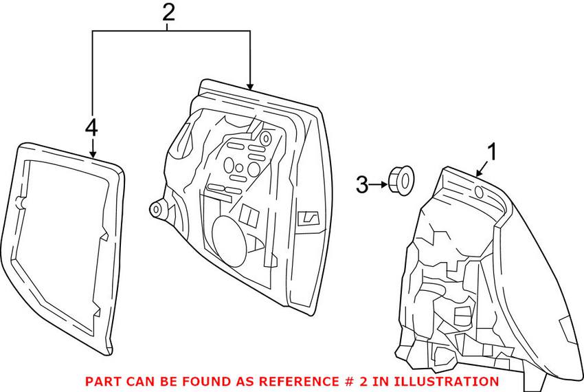 Mercedes Tail Light Assembly - Rear Driver Left Inner 2059066900