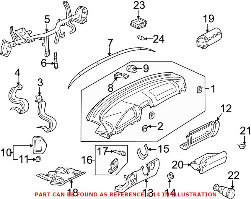 Mercedes Ignition Lock Bezel (Deep Gray) 20868004657C45