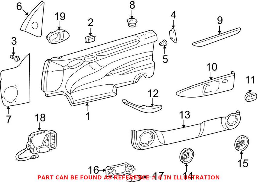 Genuine Mercedes-Benz Door Mirror Cover - Front Pasenger Side (Gray) 20872502117208