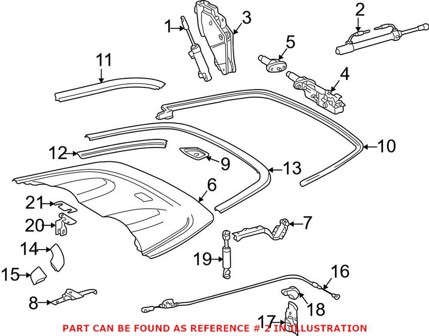 Mercedes Convertible Top Cylinder 208800027264