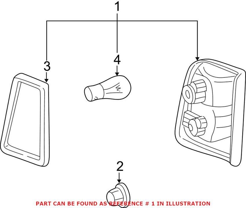 Mercedes Tail Light Assembly - Driver Side 2088201164