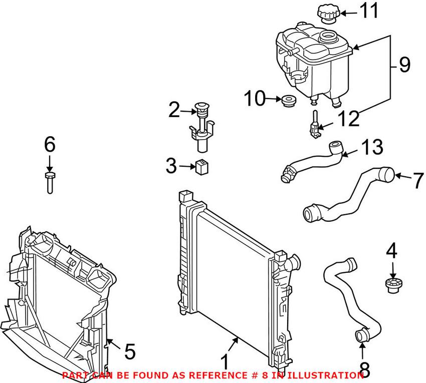 Mercedes Engine Coolant Hose - Lower 2095012882