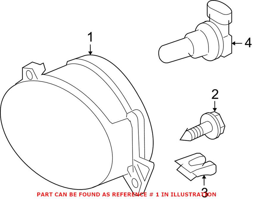 Mercedes Foglight Assembly - Passenger Side 2098200856