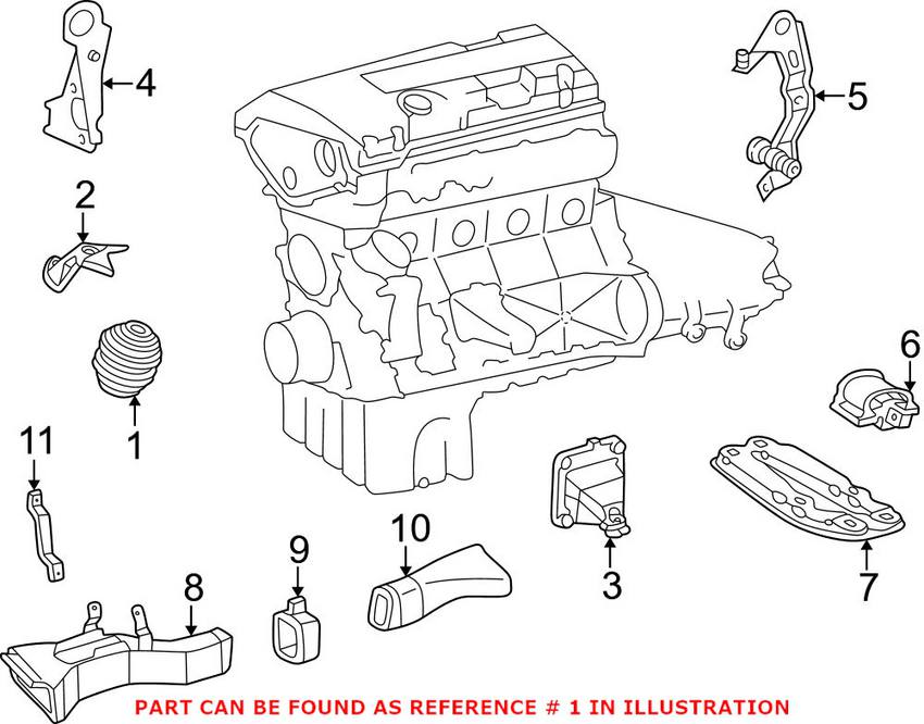 Mercedes Engine Mount 2102402017