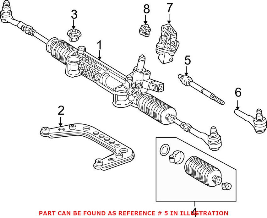 Mercedes Tie Rod - Front Inner 2103380415