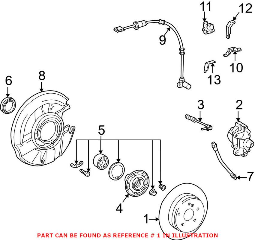 Mercedes Disc Brake Rotor - Rear (300mm)