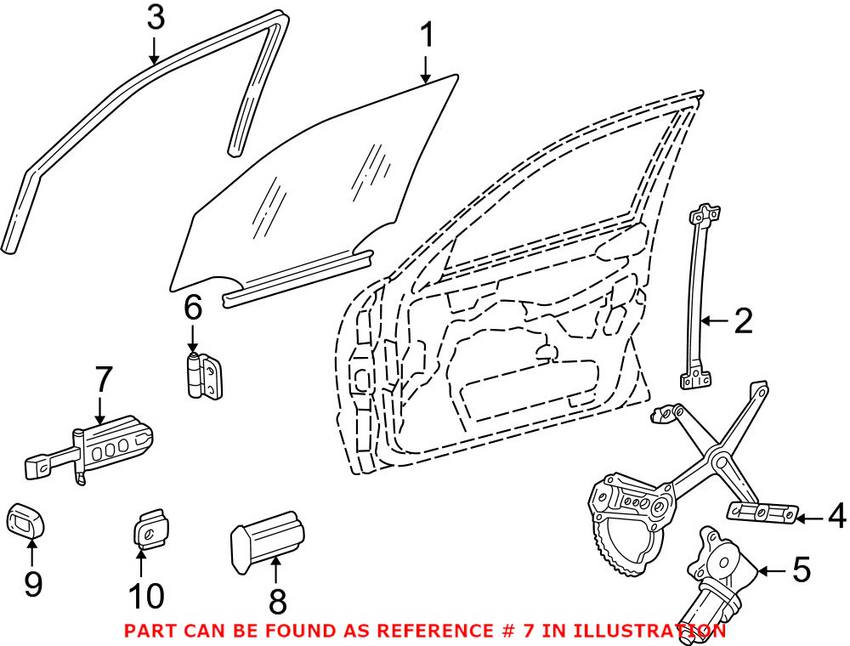 Mercedes Door Check - Front 2107200116