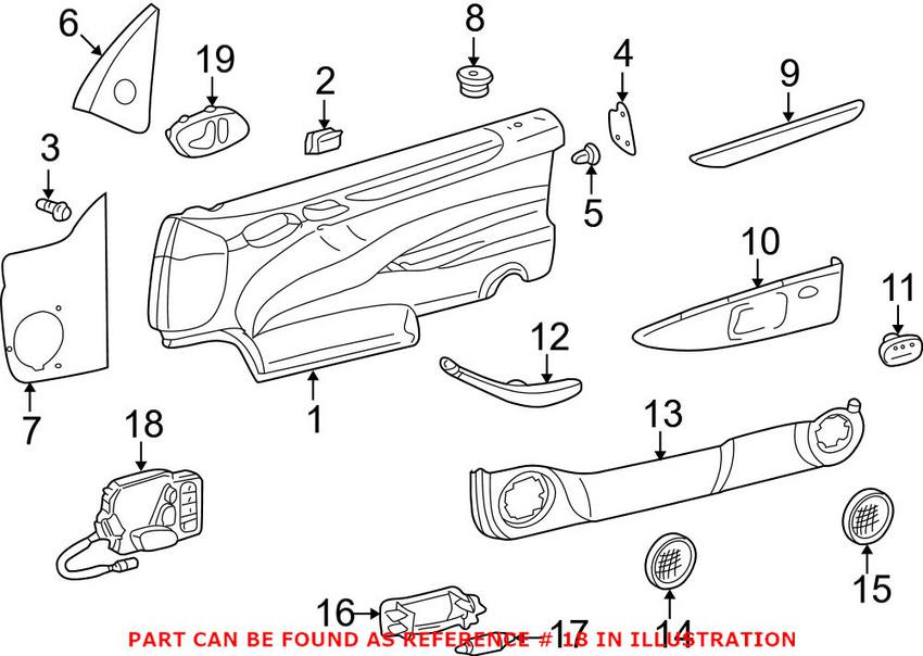 Mercedes Power Seat Switch - Front Driver Side 2108209110