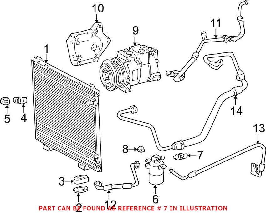 Mercedes A/C Temperature Sensor 2108300072