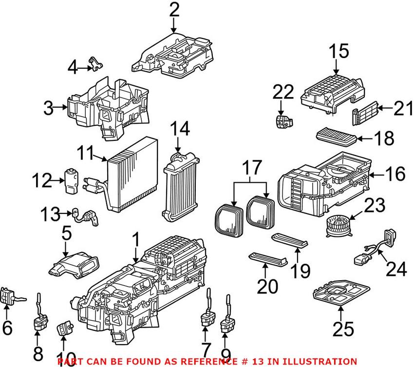 Mercedes A/C Evaporator Temperature Sensor 2108300772