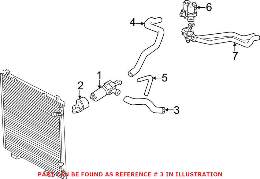 Mercedes Engine Coolant Hose - Engine To Water Pump 2108324694