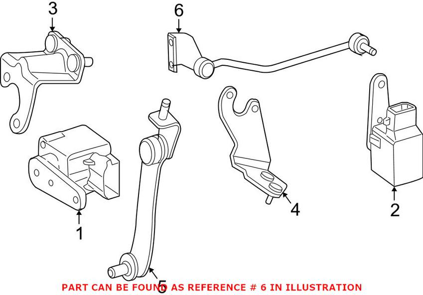 Mercedes Headlight Sensor Connect Rod 2113201889