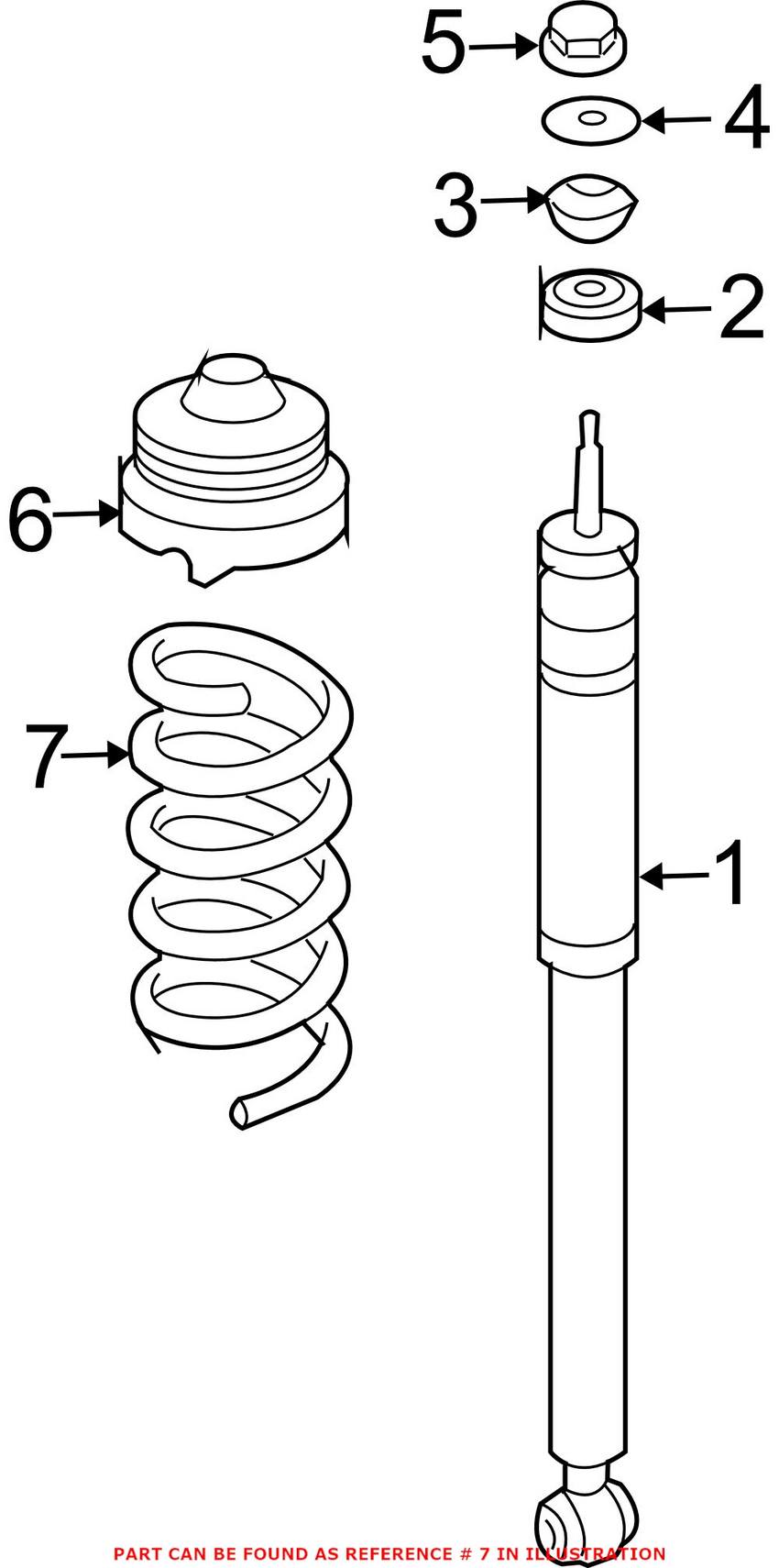 Mercedes Coil Spring - Rear 2113240704