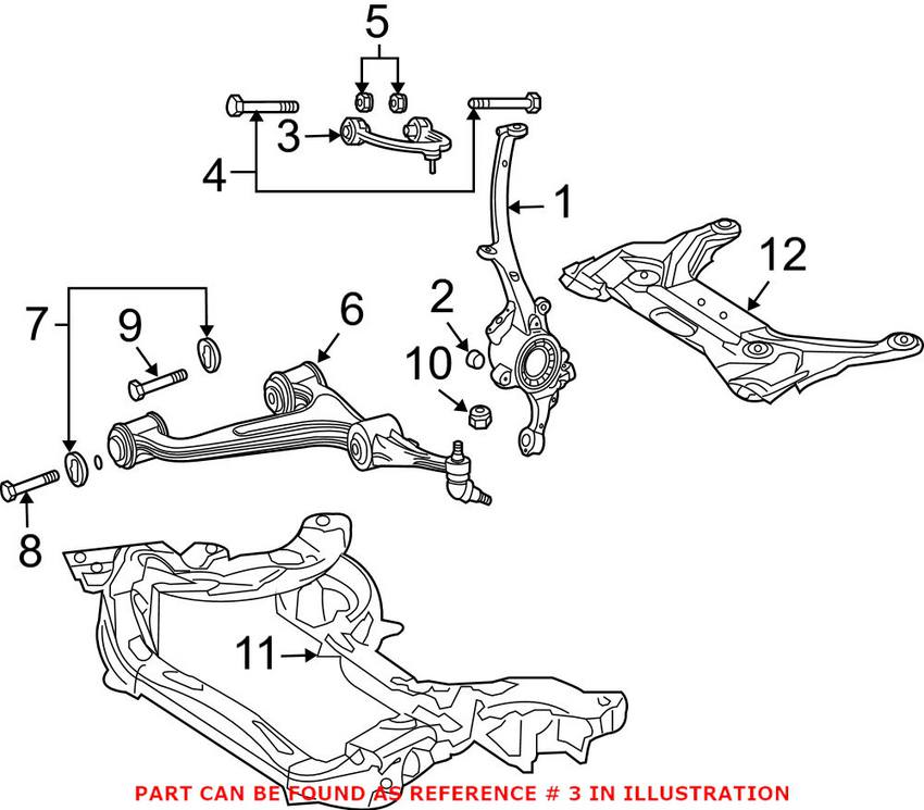 Mercedes Control Arm - Front Driver Side Upper 2113305507