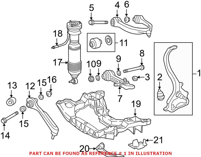 Mercedes Steering Knuckle - Front Driver Left 2113306620