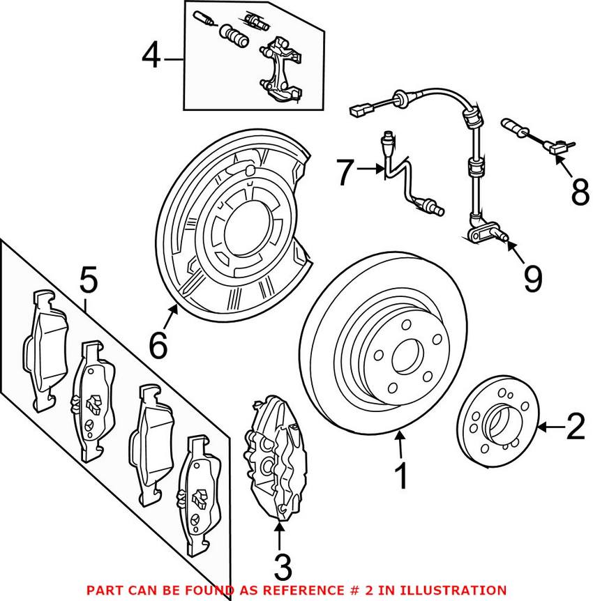 Mercedes Wheel Hub - Rear 2113570508