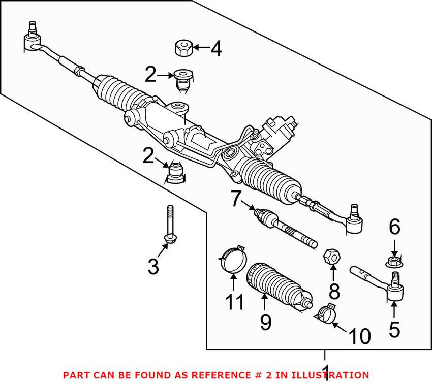 Mercedes Steering Rack Mount Bushing 2114630366