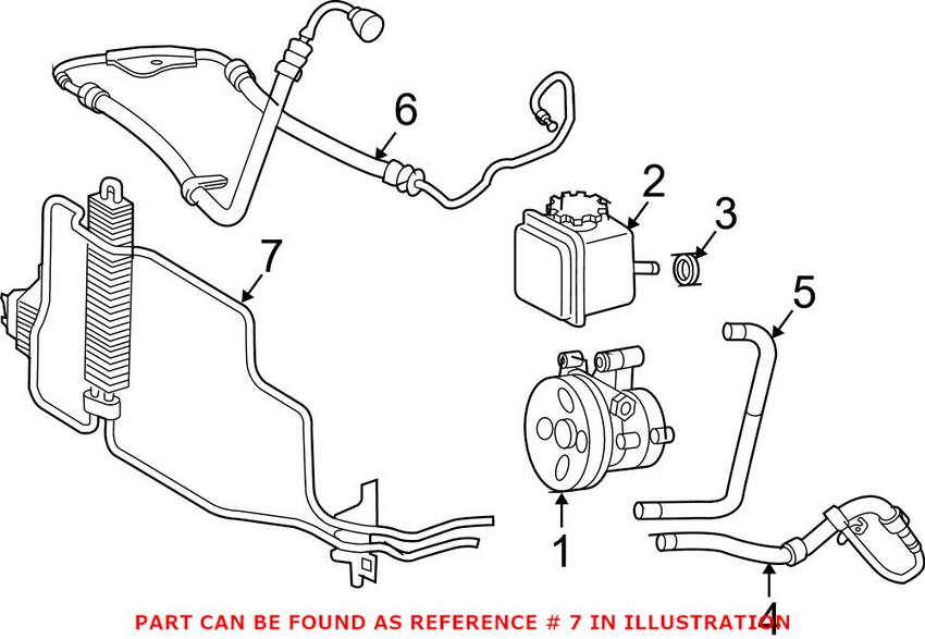 Mercedes Power Steering Cooling Pipe 2114662324