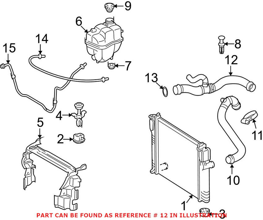 Mercedes Engine Coolant Hose - Lower 2115018982