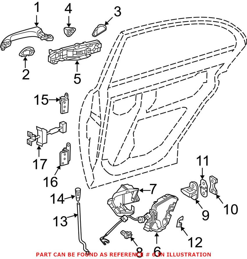 Mercedes Door Lock Actuator - Rear Driver Side 2117301135